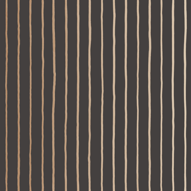 College Stripe Charcoal+Gold by Cole & Son Wallcovering COLE & SON MARQUEE STRIPES PAPER - 100% United Kingdom - Horizontal: 20.5 and Vertical: 0 20.5 - Fabric Carolina -