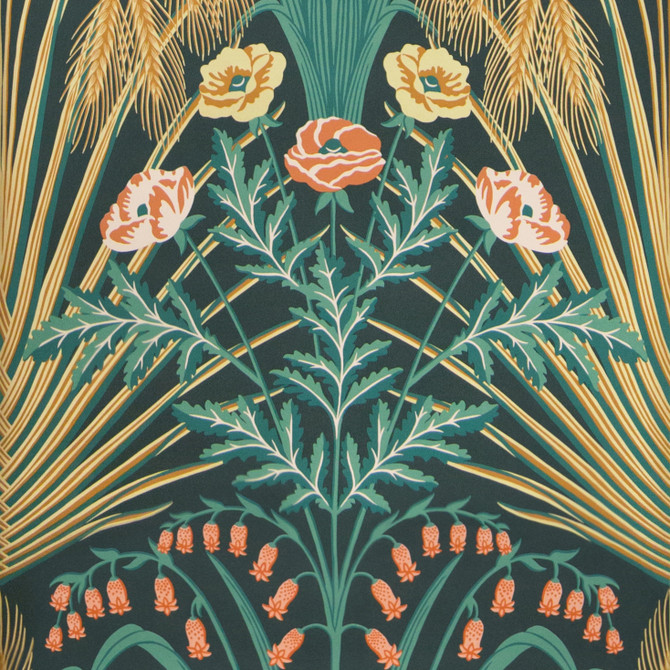Bluebell Teal/Gold/Petrol by Cole & Son Wallcovering