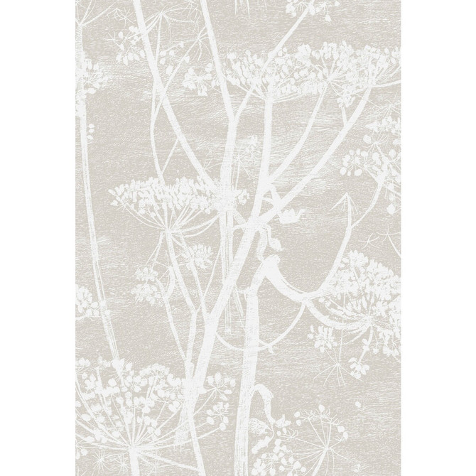 Cow Parsley Wht Taupe by Cole & Son Fabric COLE & SON CONTEMPORARY FABRICS LINEN - 100% Italy HEAVY Horizontal: 18.5 and Vertical: 28 55.5 - Fabric Carolina -