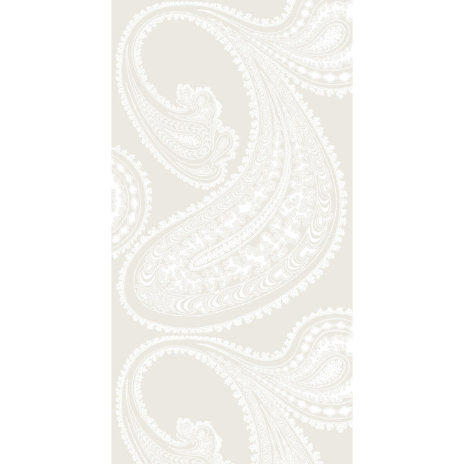 Rajapur White/Shell by Cole & Son Wallcovering CONTEMPORARY RESTYLED PAPER - 100% United Kingdom - Horizontal: 21 and Vertical: 30 21 - Fabric Carolina -