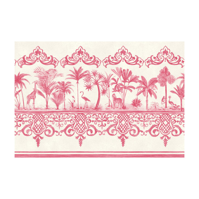 Rou Border Rose Pink by Cole & Son Wallcovering - PAPER - 100% United Kingdom - Horizontal: - and Vertical: - 20.5 - Fabric Carolina -