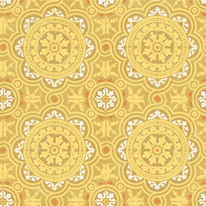 Piccadilly Ochre by Cole & Son Wallcovering COLE & SON ALBEMARLE PAPER - 100% United Kingdom - Horizontal: - and Vertical: 20.88 21 - Fabric Carolina -
