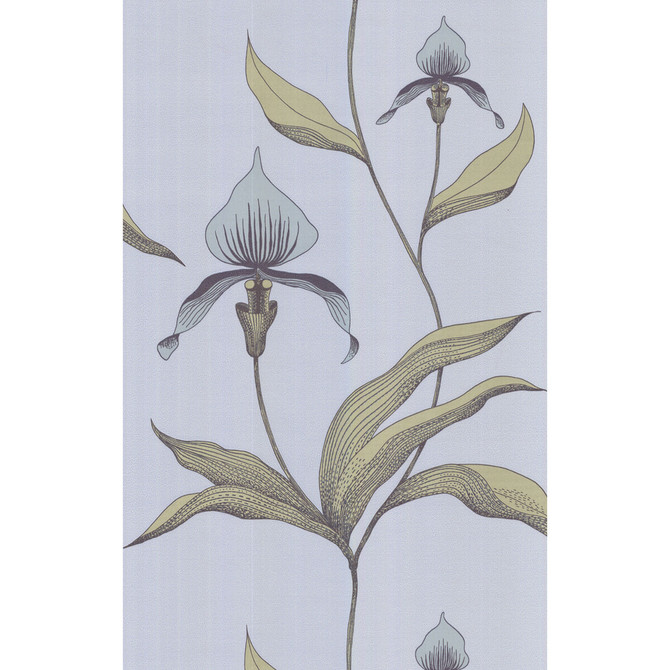 Orchid Blue Gr by Cole & Son Wallcovering COLE & SON NEW CONTEMPORARY PAPER - 100% United Kingdom - Horizontal: 0 and Vertical: 28.5 20.5 - Fabric Carolina -