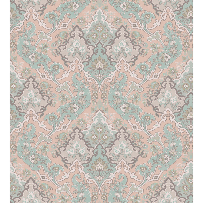 Pushkin Pastel Multi by Cole & Son Wallcovering COLE & SON MARIINSKY DAMASK PAPER - 100% United Kingdom - Horizontal: - and Vertical: 15 27 - Fabric Carolina -