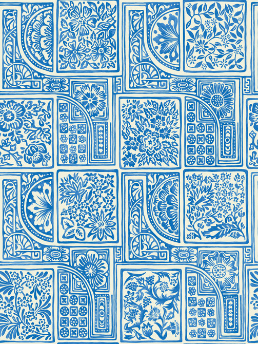 Bellini Blue & White by Cole & Son Wallcovering