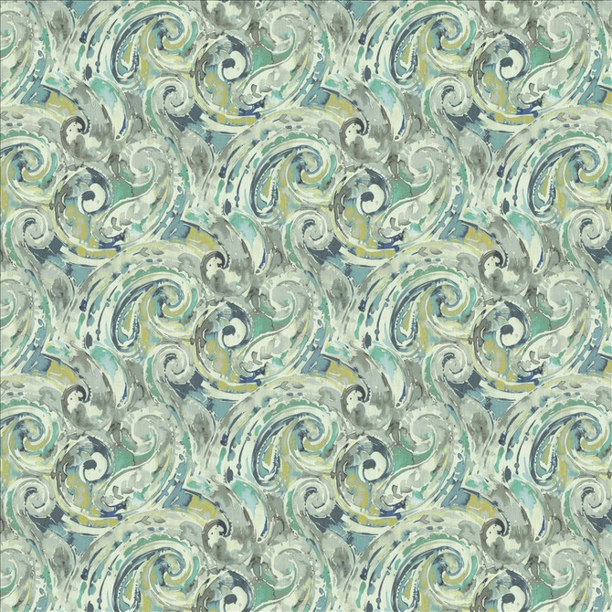 Abstract Paisley Blue Lagoon by Kasmir Fabric 1453 100% Cotton
 SOUTH KOREA 30,000 Wyzenbeek Double Rubs Horizontal: 18 inches and Vertical: 17 4/8 inches 54 - Fabric Carolina -