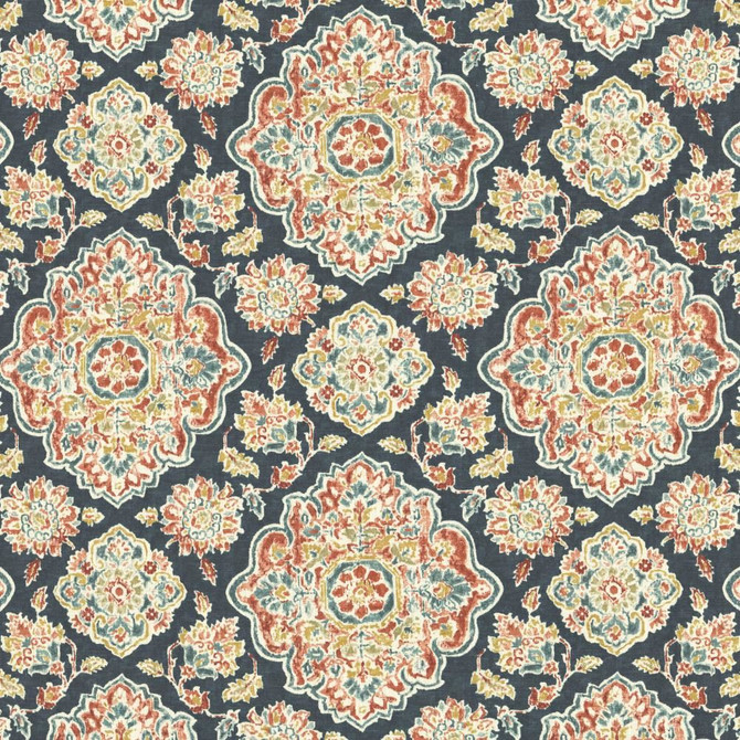 Cowan Court Blue by Kasmir Fabric 1458 70% Viscose
30% Linen
 SPAIN </p><p>Repeat: Horizontal: 27 inches and Vertical: 27 inches 54 - Fabric Carolina -