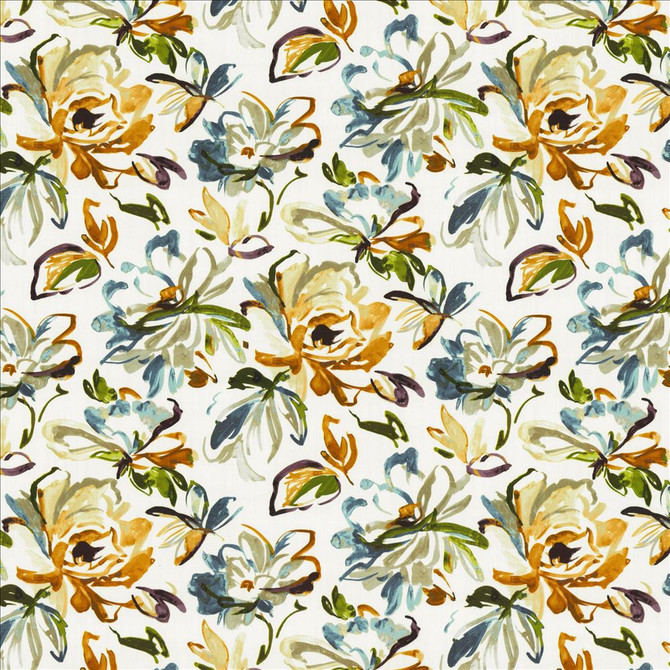 Garden Floral Sunset by Kasmir Fabric 1452 100% Cotton
 INDIA 10,000 Wyzenbeek Double Rubs Horizontal: 27 inches and Vertical: 25 inches 54 - Fabric Carolina -