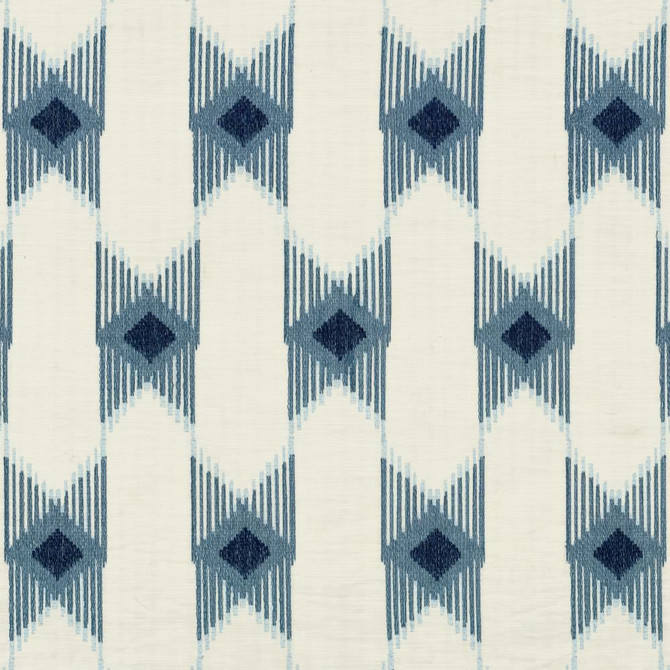 Minnetonka Blue by Kasmir Fabric 1463 80% Cotton
20% Rayon
 INDIA </p><p>Repeat: Horizontal: 6 5/8 inches and Vertical: 15 2/8 inches 52 - Fabric Carolina -