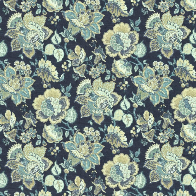 Parisian Park Indigo by Kasmir Fabric 1454 100% Cotton
 SPAIN </p><p>Repeat: Horizontal: 27 inches and Vertical: 27 inches 54 - Fabric Carolina -