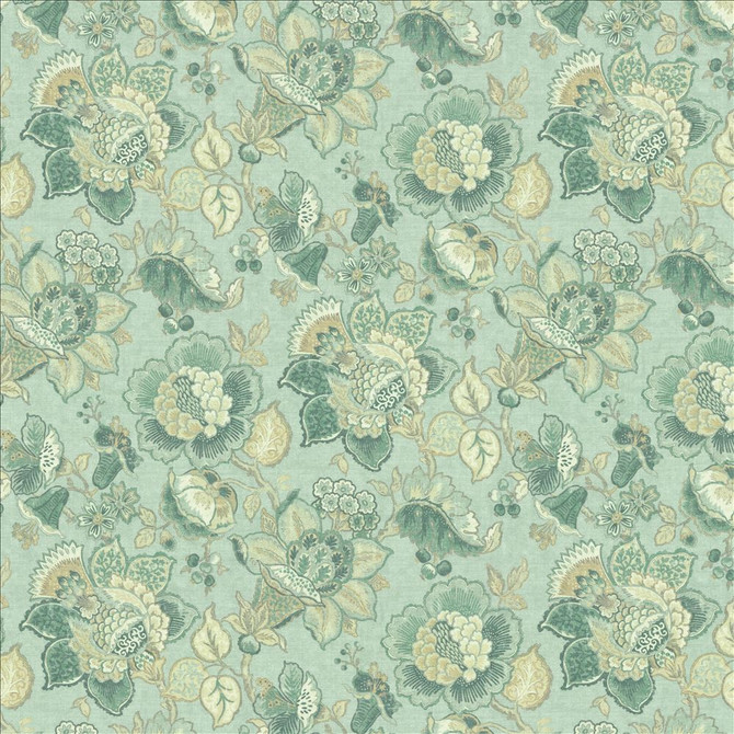 Parisian Park Seafoam by Kasmir Fabric 1453 100% Cotton
 SPAIN </p><p>Repeat: Horizontal: 27 inches and Vertical: 27 inches 54 - Fabric Carolina -