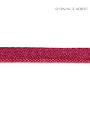 <p>Avenue Cord Strawberry SCC3150010 by Scalamandre Trim</p><p><strong>Required Minimum Quantity Purchase: Fabrics by the yard 1 YARD MINIMUM </p><p>Book: NOVANTA PASSEMENTERIE</p><p>Content: 16% FIBRANNE 2% ACRYLIC, 38% POLYESTER 26% COTTON 18% RAYON</p><p>Origin: CHINA</p><p>Performance: LIGHT DUTY</p><p>Repeat: Horizontal: 0" and Vertical: 0"</p><p>Width: 0.13</p>