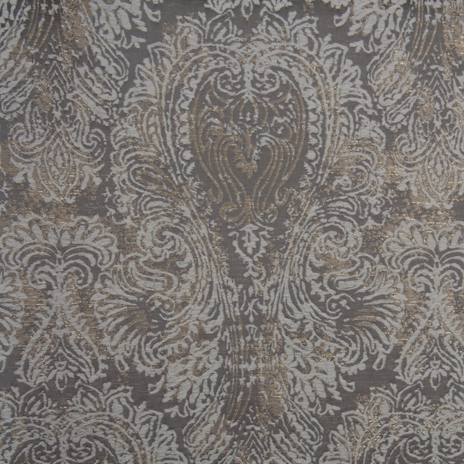 Mandolin Ash by Norbar Fabric PARAMOUNT 100% POLYESTER AND LUREX CHINA 19"V 28 1/2"H 114 - Fabric Carolina -