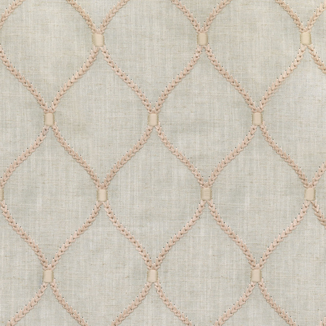 Deane Embroidery Blushnc 700500 by Williamsburg Fabric - 70%Rayon 30%Linen Embroid:100%Rayon INDIA 39000 Horizontal: 4.25 and Vertical: 6.25 54 - Fabric Carolina -