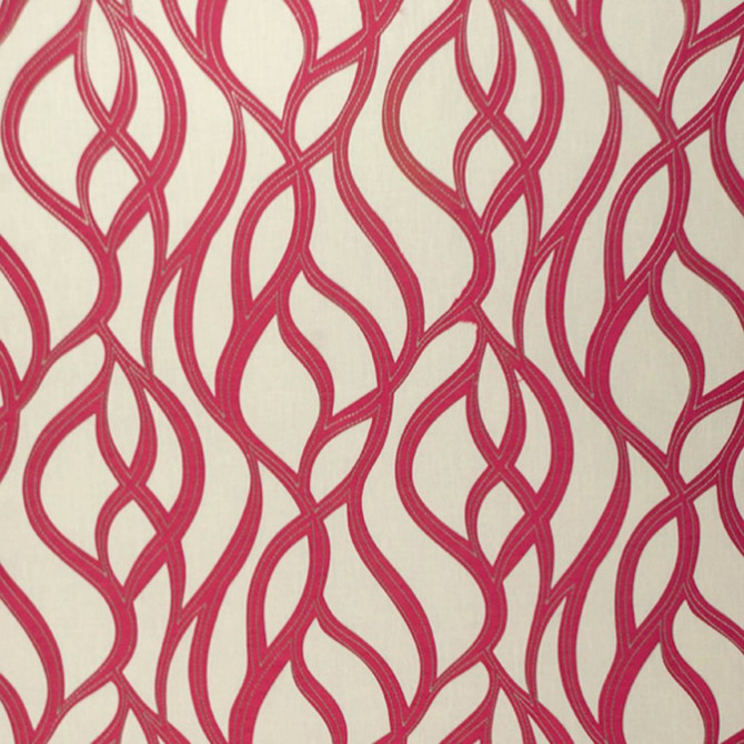 Radio Waves Raspberry by RM CoCo Fabric World Bazaar - Wesco 70% Polyester 30% Cotton See Sample 0 Horizontal: 10 and Vertical: 9.5 50 - Fabric Carolina -