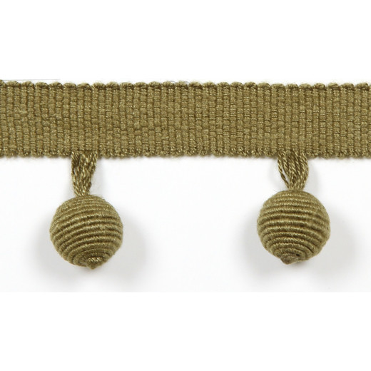 Le Lin Beaded Fringe - Bayleaf by Europatex Fabric Le Lin Collection 63% Linen / 37% Rayon China See Sample Horizontal: N/A and Vertical: N/A 1.46 inches  - Fabric Carolina -