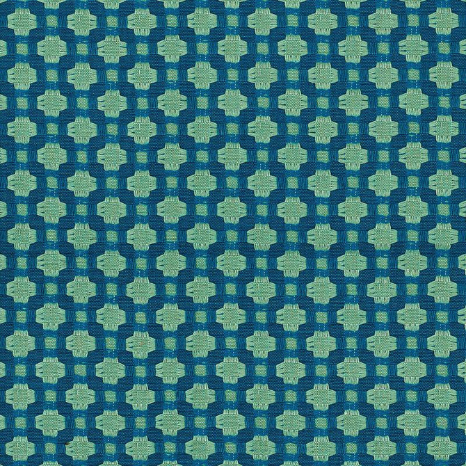 Betwixt Peacock/Seaglass 62613 by Schumacher Fabric Essentials: Small-Scale Upholstery 1.62" - Fabric Carolina -