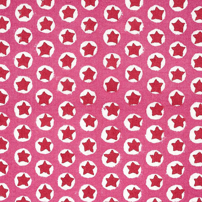 Tuk Tuk Hand Block Print Pink 179220 by Schumacher Fabric Molly Mahon 1.0" - Fabric Carolina -