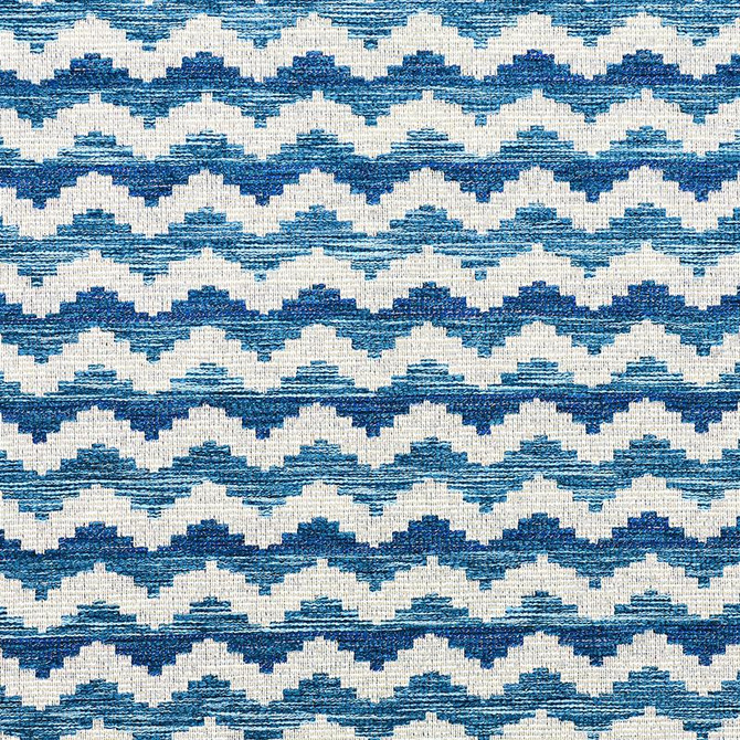 Roebuck Performance Blue 77541 by Schumacher Fabric New Traditional 2.25" - Fabric Carolina -
