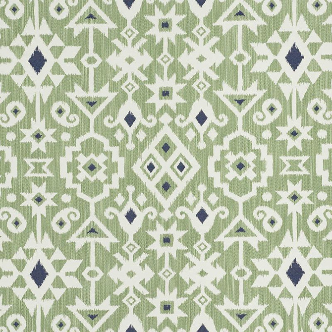 Crusoe Ikat Green 76522 by Schumacher Fabric World View 28.0" - Fabric Carolina -