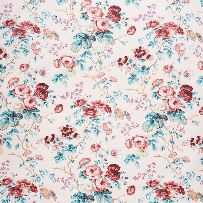 Salisbury Chintz Rose 178152 by Schumacher Fabric SCHUMACHER CLASSICS COTTON 100% UNITED STATES OF AMERICA </p><p>Repeat: Horizontal: 18" (46CM) and Vertical: 39 1/4" (100CM) 54 - Fabric Carolina -