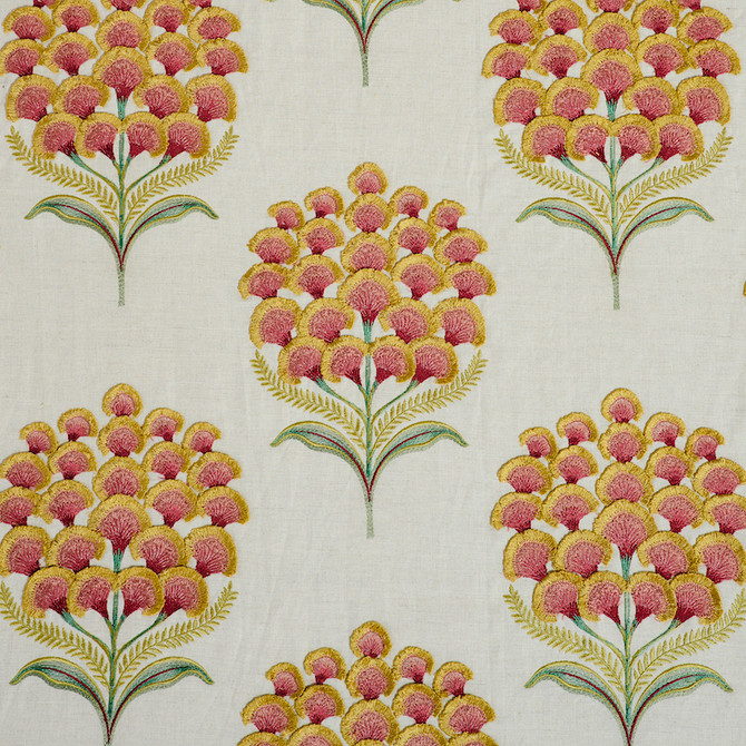 Aurelia Embroidery Natural 78812 by Schumacher Fabric EXQUISITE EMBROIDERIES LINEN 60% COTTON 40% INDIA </p><p>Repeat: Horizontal: 16 3/4" (43CM) and Vertical: 15" (38CM) 54.5 - Fabric Carolina -