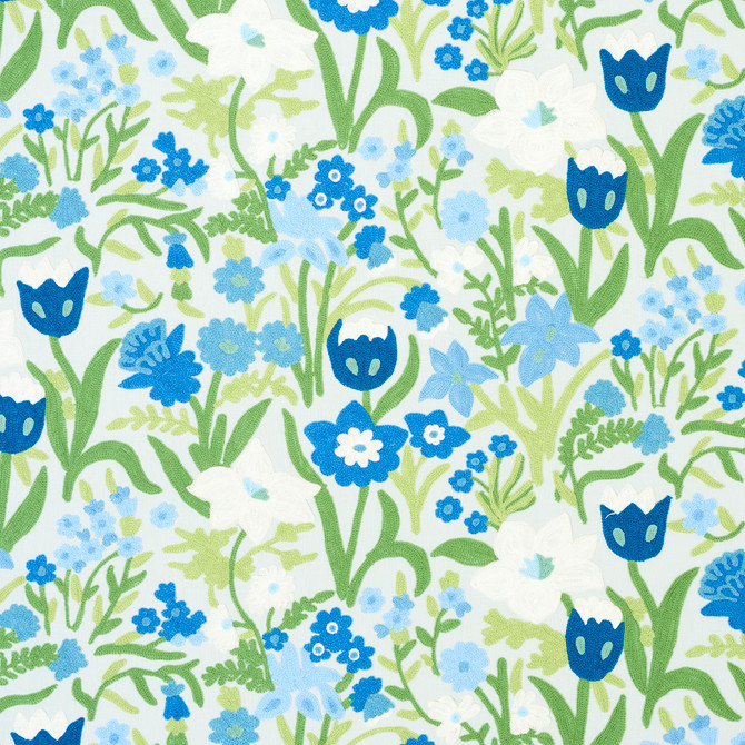 Crewel Garden Sky 78290 by Schumacher Fabric EXQUISITE EMBROIDERIES LINEN 60% COTTON 40% INDIA </p><p>Repeat: Horizontal: 25 1/2" (65CM) and Vertical: 9 3/4" (25CM) 51.5 - Fabric Carolina -