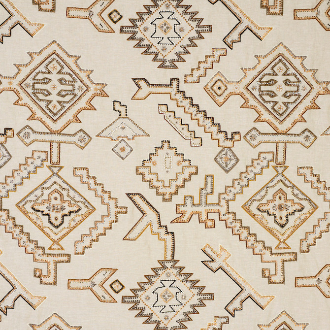 Ezma Embroidery Neutral 78380 by Schumacher Fabric EXQUISITE EMBROIDERIES See Sample INDIA - </p><p>Repeat: Horizontal: 25 1/2" (65CM) and Vertical: 31" (79CM) 51" - Fabric Carolina -