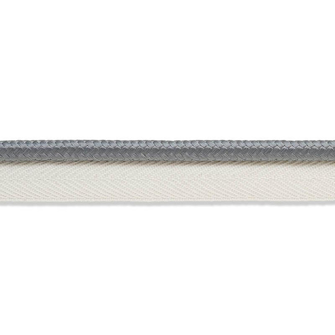 Gustave Silk Lip Cord Medium Grey 74553 by Schumacher Trim Perfect Basics: Trims - Fabric Carolina -