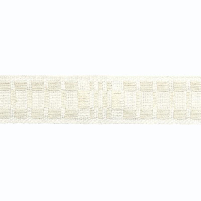 Carmo Tape Narrow Ivory 78993 by Schumacher Trim Stephanie Seal Brown - Fabric Carolina -