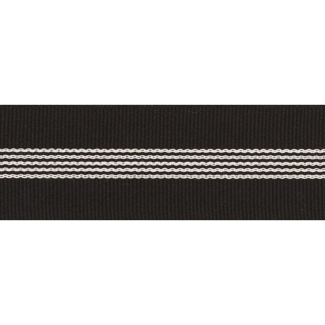 Nilsson Tape Indoor/Outdoor Black 73643 by Schumacher Trim Indoor/Outdoor: Prints & Wovens - Fabric Carolina -