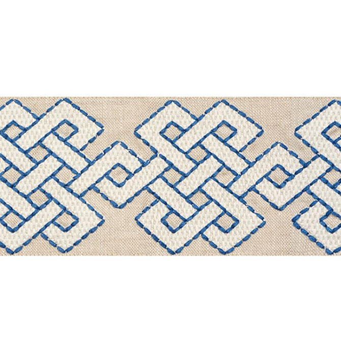 Chesterton Tape Blue 77221 by Schumacher Trim Step Lively - Fabric Carolina -