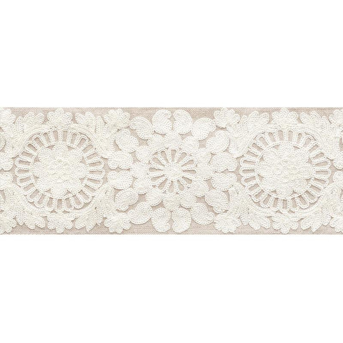Joelle Tape Natural 73620 by Schumacher Trim Happy Together 6.12" - Fabric Carolina -