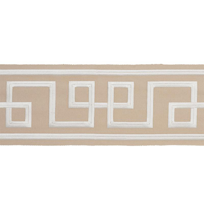 Octavius Tape Natural 66168 by Schumacher Trim Statement Trims 15.0" - Fabric Carolina -