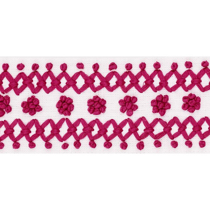 Sunnyvale Tape Pink 70634 by Schumacher Trim Couture Trims - Fabric Carolina -