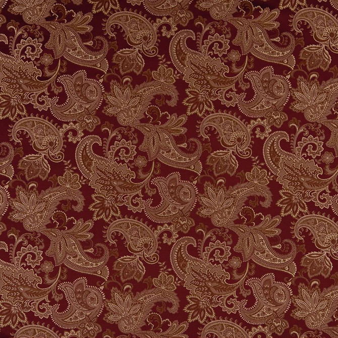 D1555 Merlot Paisley by Charlotte Fabric Elegant Damasks 100% Woven Polyester Turkey Exceeds 50,000 Wyzenbeek Rubs (Heavy Duty) </p><p>Repeat: Horizontal: 14" x Vertical: 15" 54 Inches - Fabric Carolina -