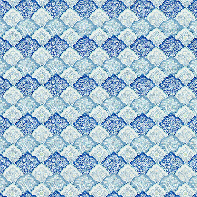 Akira/Porcelain Blue 4660-003 by Old World Weavers Fabric MALAY 100% LINEN UNITED KINGDOM LIGHT DUTY Horizontal: 6" and Vertical: 4.25" 51" - Fabric Carolina -