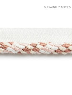 <p>Obi Cord Rose Quartz SCC3170003 by Scalamandre Trim</p><p><strong>Required Minimum Quantity Purchase: Fabrics by the yard 1 YARD MINIMUM </p><p>Book: PACIFICA</p><p>Content: 51% COTTON 40% FIBRANNE 9% POLYESTER</p><p>Origin: CHINA</p><p>Performance: MEDIUM DUTY</p><p>Repeat: Horizontal: 1.5" and Vertical: 0"</p><p>Width: 0.5</p>