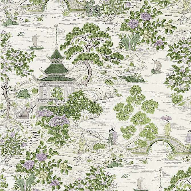 Satomi Hand Block Print/Lavender & Citron Sc 000216624 by Scalamandre
 Fabric PACIFICA 100% LINEN THAILAND MEDIUM DUTY Horizontal: 47.5" and Vertical: 35.25" 54.25" - Fabric Carolina -