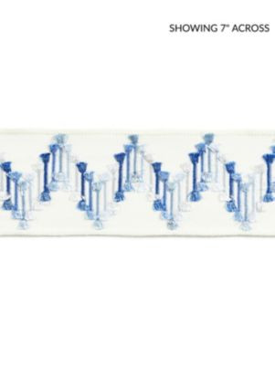 <p>Sayuri Embroidered Tape Blue Jay SCT33240003 by Scalamandre Trim</p><p><strong>Required Minimum Quantity Purchase: Fabrics by the yard 1 YARD MINIMUM </p><p>Book: PACIFICA</p><p>Content: 60% VISCOSE 40% RAYON</p><p>Origin: INDIA</p><p>Performance: LIGHT DUTY</p><p>Repeat: Horizontal: 4" and Vertical: </p><p>Width: 2.75</p>