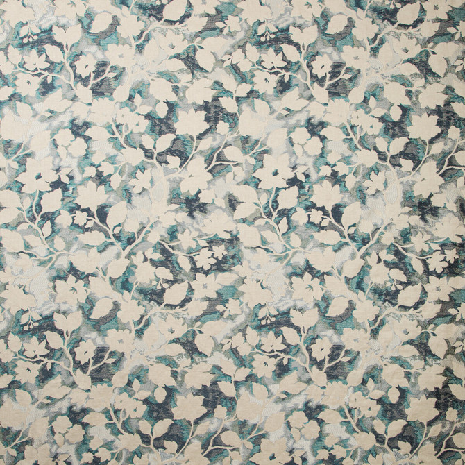 Les Fleurs Teal by Kravet Couture Fabric MODERN COLORS-SOJOURN COLLECTION LINEN - 41%;COTTON - 27%;VISCOSE - 22%;SPUN POLYESTER - 10% India LIGHT Horizontal: 25.5 and Vertical: 31.4 51 - Fabric Carolina -