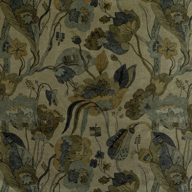 California Velvet Denim/Mole by G P & J Baker Fabric SIGNATURE VELVETS VISCOSE - 60%;COTTON - 30%;POLYESTER - 10% Italy Horizontal: 26.989 and Vertical: 28.368 53.978 - Fabric Carolina -