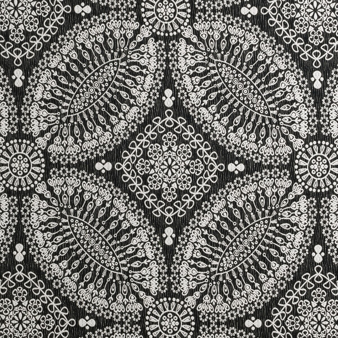 Bw1007 Black/White by Clarke And Clarke Fabric CLARKE & CLARKE BLACK + WHITE COTTON - 72%;POLYESTER - 28% India MEDIUM Horizontal: 18.31 and Vertical: 19.17 55 - Fabric Carolina -