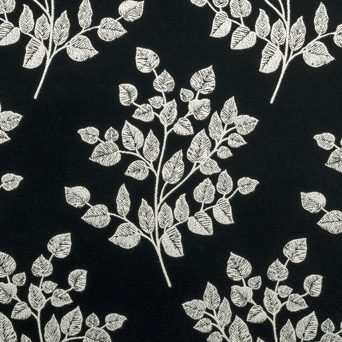 Bw1036 Black/White by Clarke And Clarke Fabric CLARKE & CLARKE BLACK + WHITE VISCOSE - 67%;COTTON - 18%;POLYESTER - 15% Italy HEAVY Horizontal: 13.86 and Vertical: 24.41 55 - Fabric Carolina -