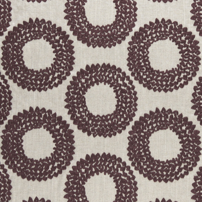 Dashiki Plum by Clarke And Clarke Fabric CLARKE & CLARKE AMARA COTTON - 100% India Horizontal: 12.87 and Vertical: 9.21 55 - Fabric Carolina -