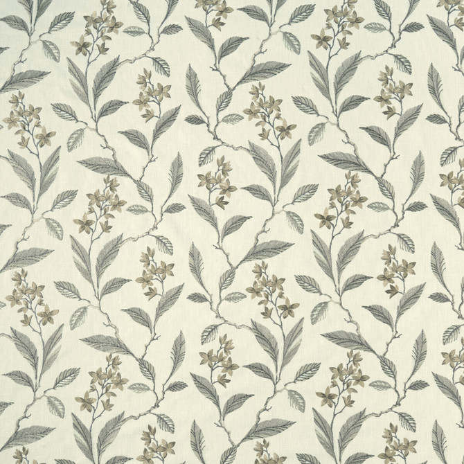 Melrose Natural by Clarke And Clarke Fabric CLARKE & CLARKE HALCYON POLYESTER - 52%;COTTON - 48% India - Horizontal: 17.32 and Vertical: 12.8 54 - Fabric Carolina -