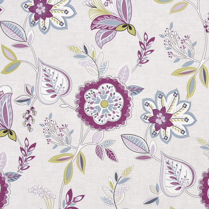 Octavia Damson by Clarke And Clarke Fabric CLARKE & CLARKE OCTAVIA COTTON - 100% Turkey MEDIUM Horizontal: 26.97 and Vertical: 25.2 54 - Fabric Carolina -