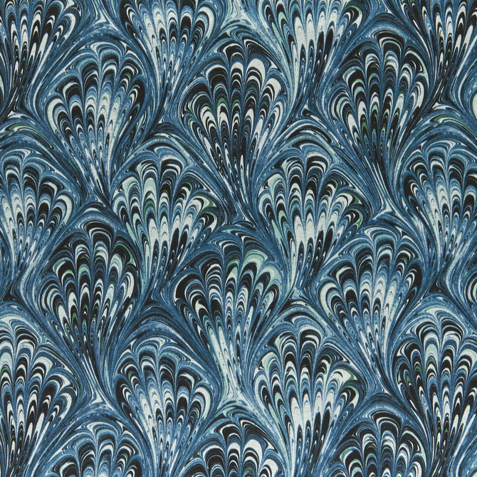 Pavone Teal by Clarke And Clarke Fabric CLARKE & CLARKE BOTANICA VISCOSE - 67%;COTTON - 33% India MEDIUM Horizontal: 13.58 and Vertical: 11.81 55 - Fabric Carolina -