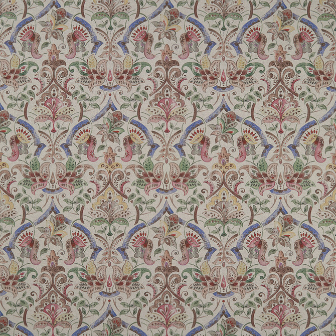 Rosalie Multi by Clarke And Clarke Fabric CLARKE & CLARKE COUNTRY GARDEN COTTON - 80%;POLYESTER - 20% Spain MEDIUM Horizontal: 13.5 and Vertical: 24.41 54 - Fabric Carolina -