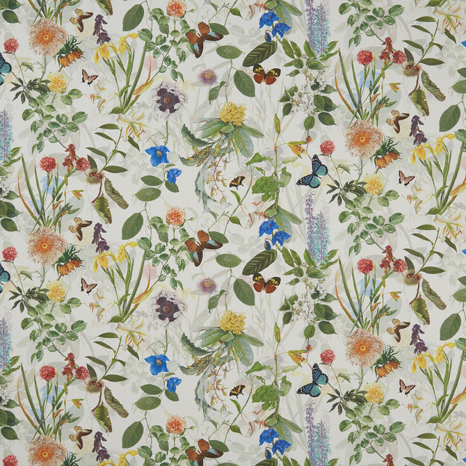 Secret Garden Cream by Clarke And Clarke Fabric CLARKE & CLARKE COUNTRY GARDEN COTTON - 100% Spain MEDIUM Horizontal: 53.94 and Vertical: 17.91 54 - Fabric Carolina -